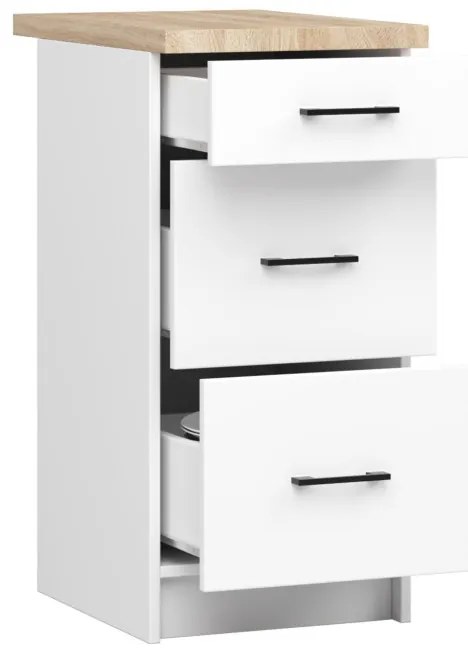 Spodná kuchynská skrinka s doskou OLIWIA S40 SZ3 biela