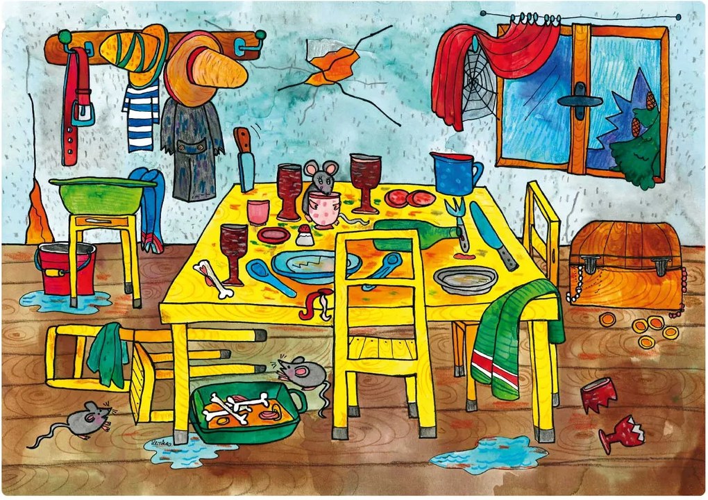 MARIONETINO – Zadná scéna k rozprávke Brémski muzikanti (2 motívy)