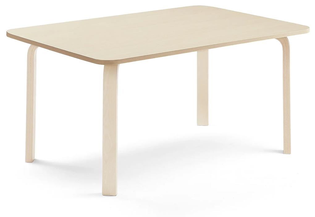 Stôl ELTON, 1400x700x590 mm, laminát - breza, breza