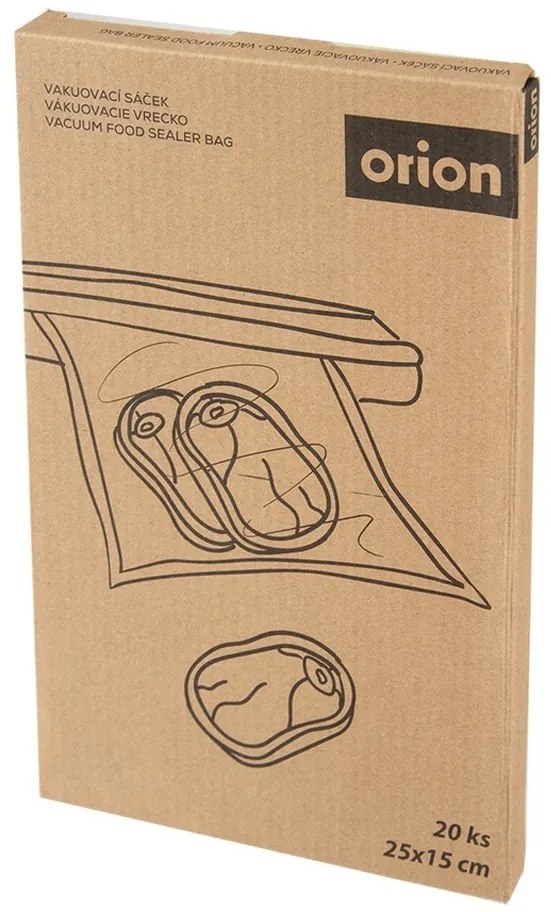 Orion Vrecko nylon do vákuovačky potravín 20 ks, 25 x 15 cm, S