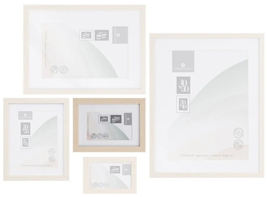 Stojací/na stenu rámček v prírodnej farbe 17,5x22,5 cm Sencillo – Casa Selección