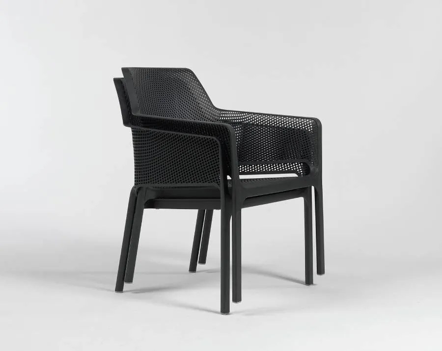NARDI Záhradné kreslo NET RELAX ANTRACIT, plastové