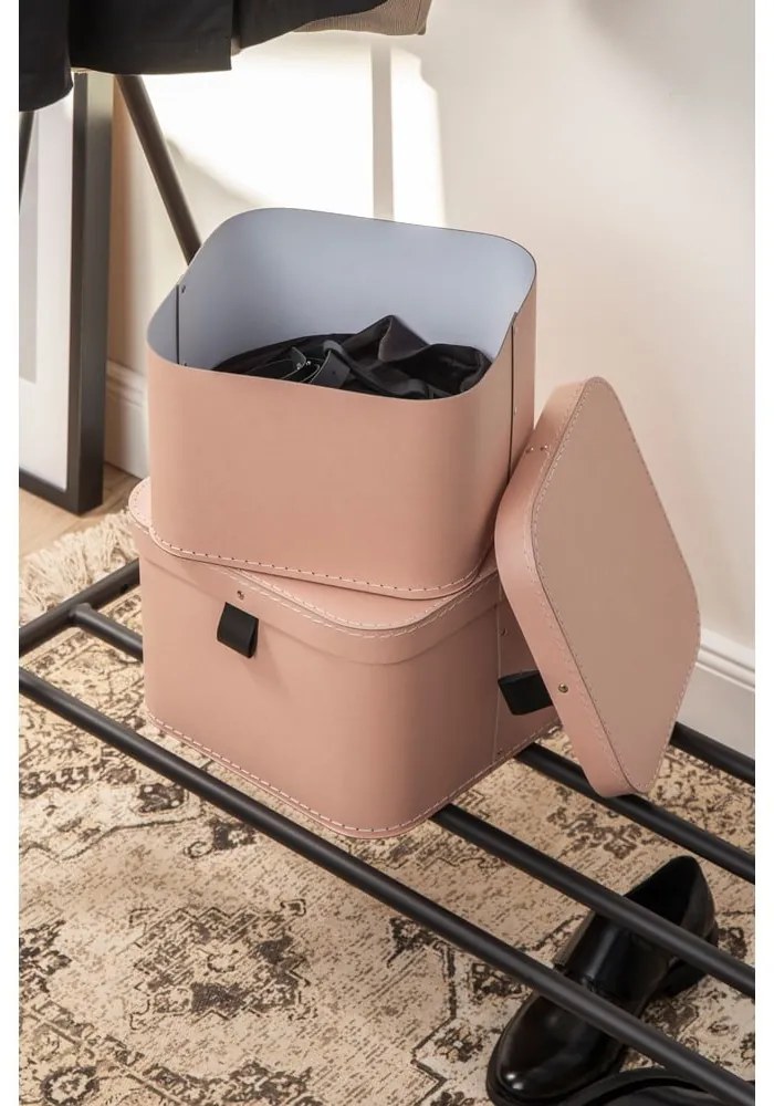 Kartónové úložné boxy s vekom v súprave 2 ks Ludvig – Bigso Box of Sweden