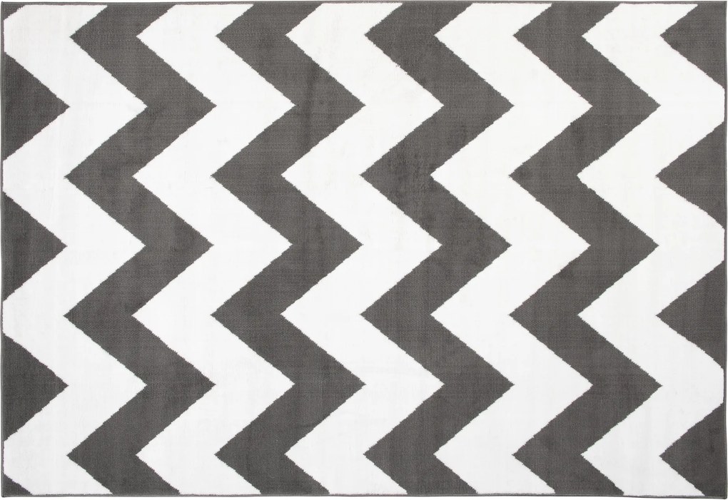 TA Koberec C437A TMAVO SIVÁ/BIELA BALI PP Rozmer: 250x300 cm