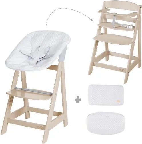 roba Detská vysoká stolička Born Up Zickzack 2 v 1 (kašmír) (100366796)