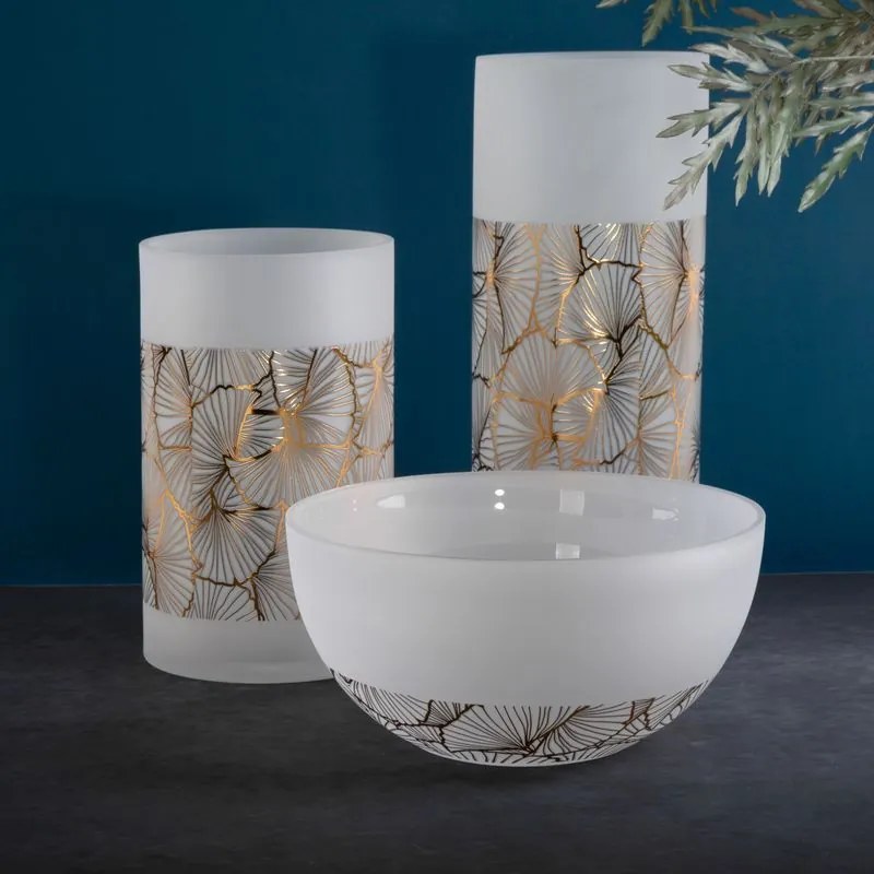 EUROFIRANY Dekoratívna váza 15 cm x 25 cm biela