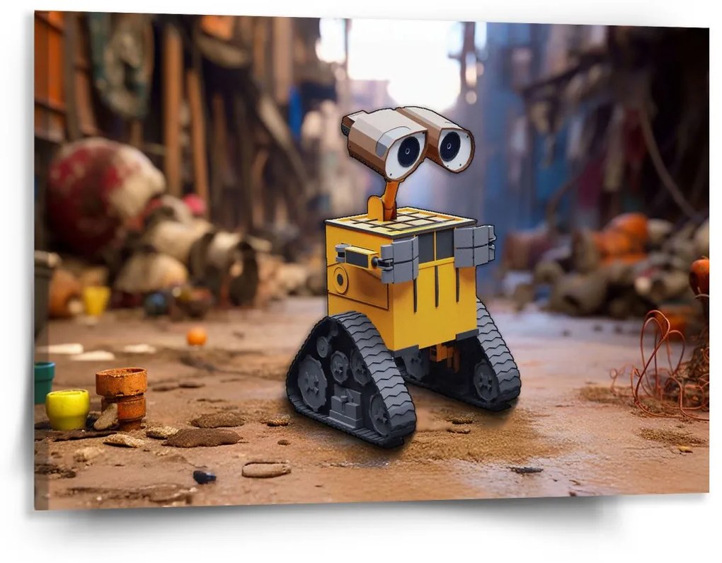 Sablio Obraz Wall-E robot Mesto - 150x110 cm