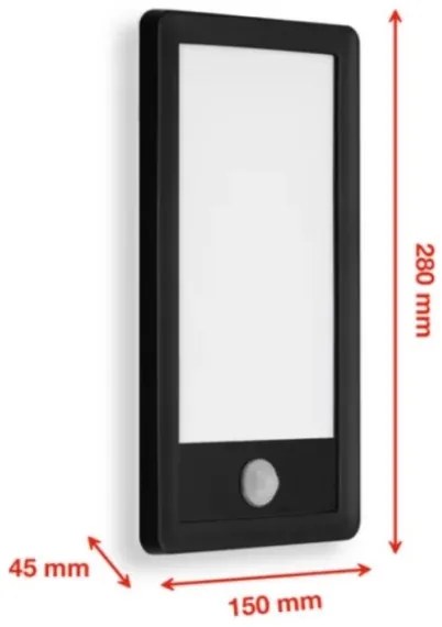 Telefunken 313905TF -LED Vonkajšie svietidlo so senzorom LED/16W/230V IP44