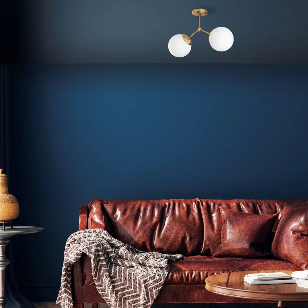 Stropné svietidlo v bielo-zlatej farbe Opviq lights Damar