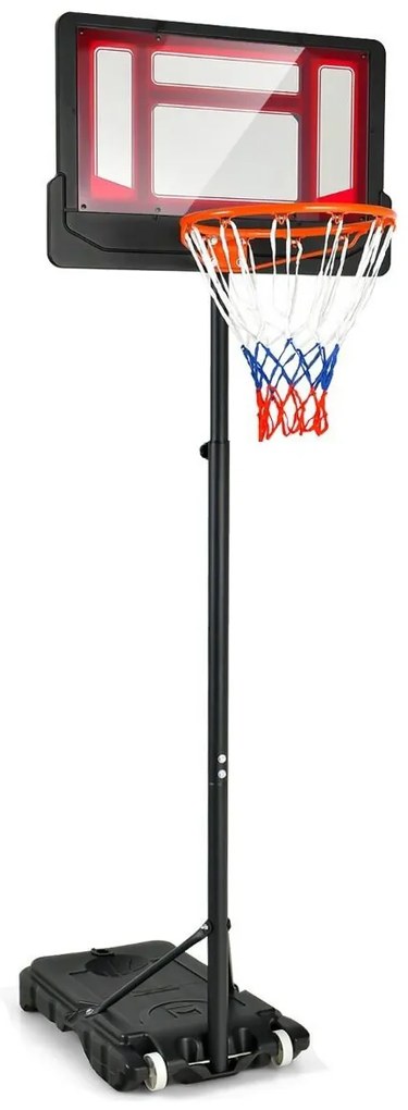 Prenosný basketbalový kôš, nastaviteľný | 130-250cm