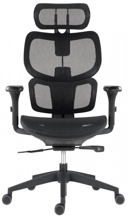 Kancelárska ergonomická stolička ETONNANT — sieť, čierna, nosnosť 130 kg