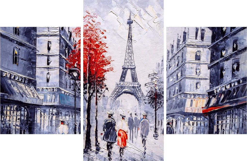 Obraz uličky v Paríži, olejomaľba (90x60 cm)