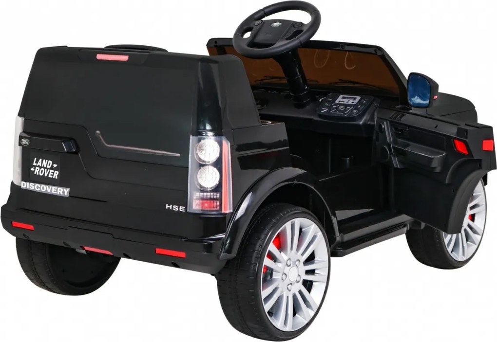 Ramiz Land Rover Discovery Elektrické auto pre deti Čierne SUV + diaľkové ovládanie