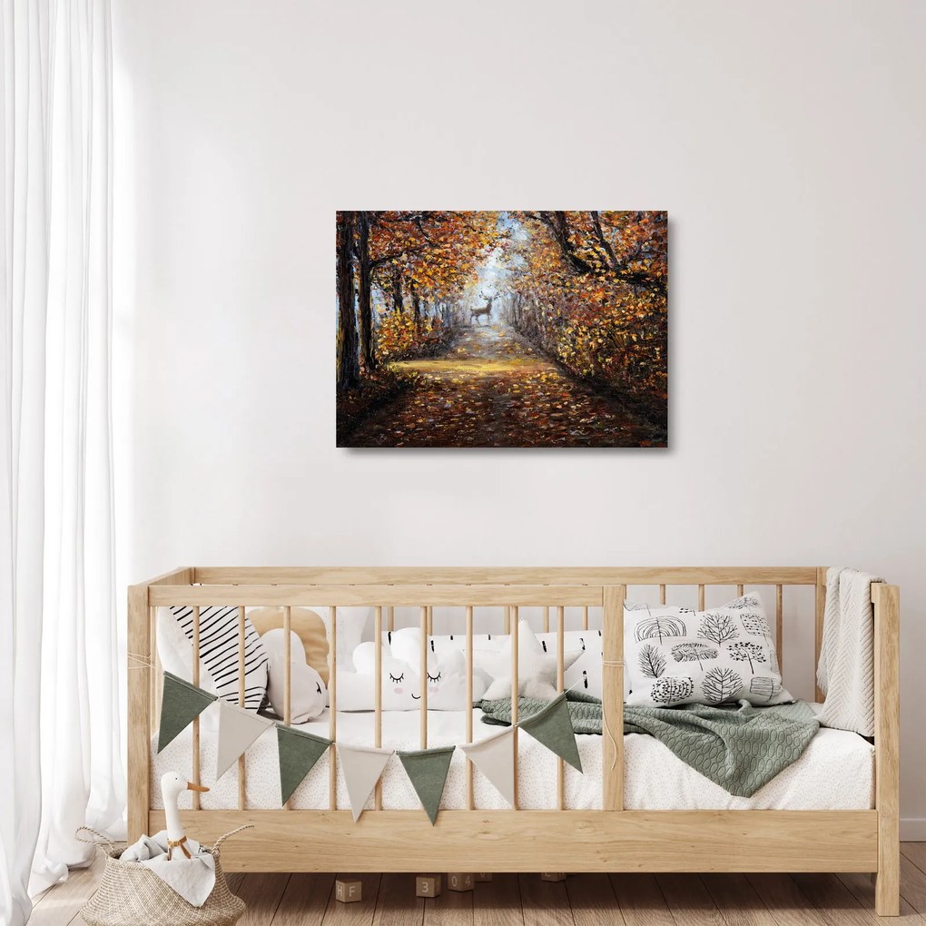 Sklenený obraz - Duch lesa (70x50 cm)