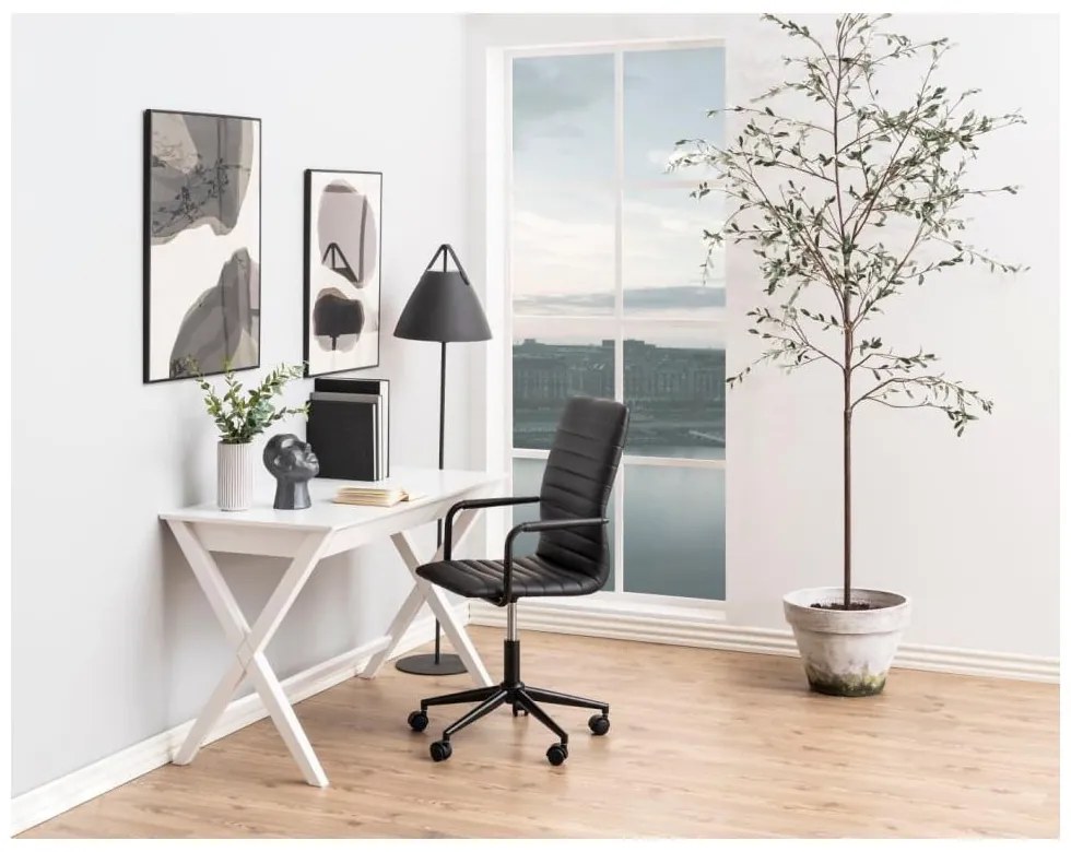 Čierna kancelárska stolička na kolieskach Actona Wislow