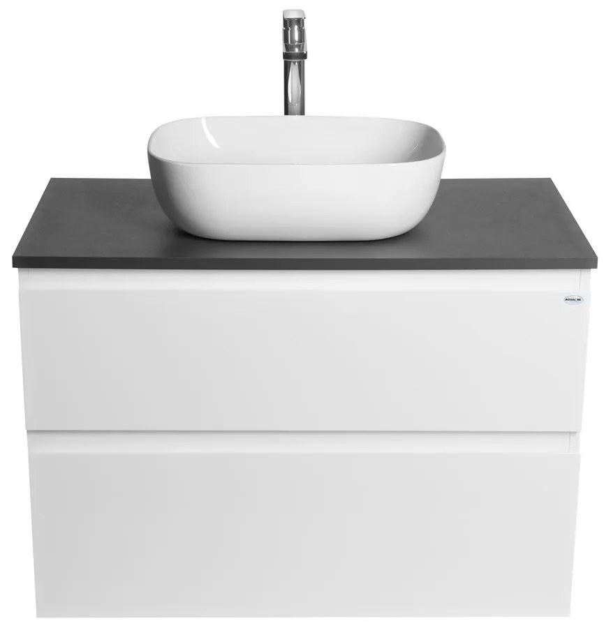 Aqualine Aqualine, ALTAIR skrinka s doskou 87,5 cm, biela/antracit bridlica, AI290-03