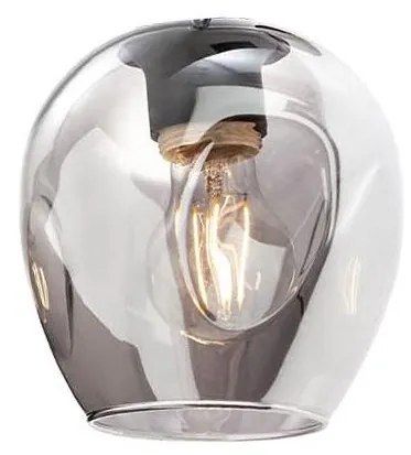 Redo - Náhradné tienidlo k lampe, k lustru PIERCE pr. 15 cm čierna/dymová