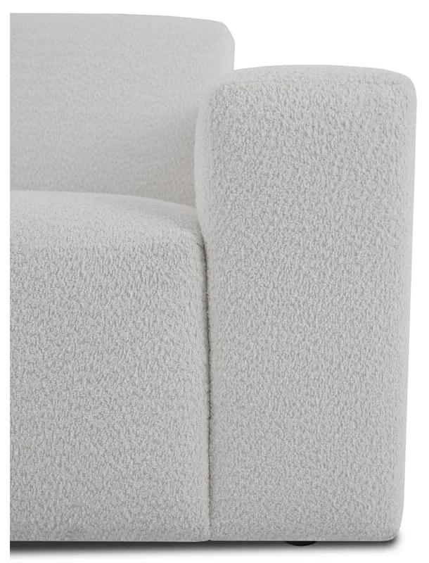 Biela rohová pohovka z textílie buklé (do "U") Roxy – Scandic