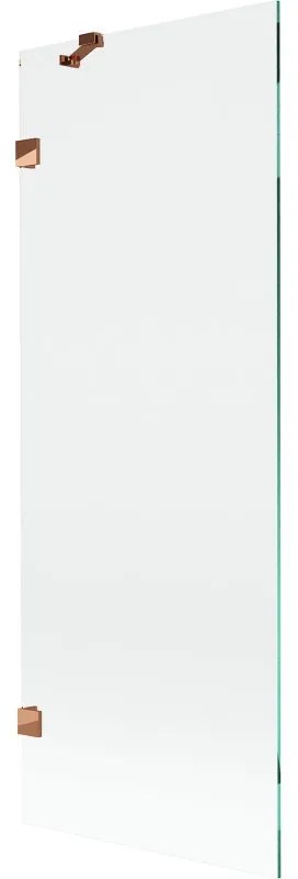 Mexen, Mexen Lunar 1-krídlová vaňová zástena 70 x 150 cm, transparentná, ružové zlato - 897-070-000-60-00