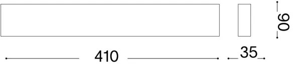 Ideal Lux - LED Nástenné svietidlo DELTA LED/14W/230V 4000K 41 cm CRI 90 čierna