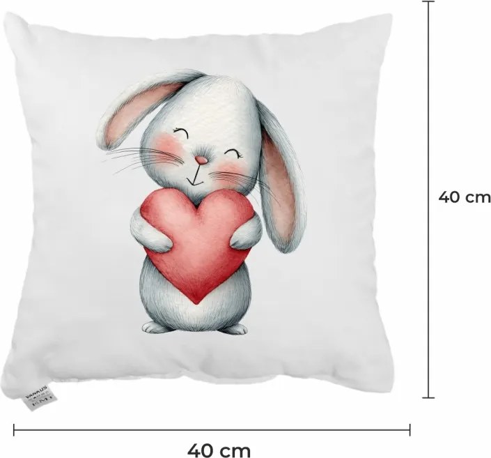 Dekoratívny vankúš Bunny Love 40x40 cm EMI