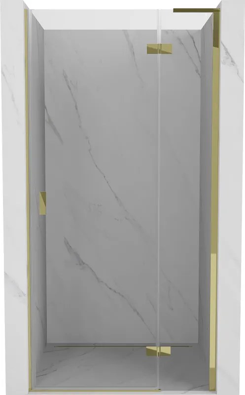 Mexen Mist-H L, 1-krídlové sprchové dvere pravé 80 cm, číre sklo, zlatý lesklý profil, 8A5L-080-000-50-00-P
