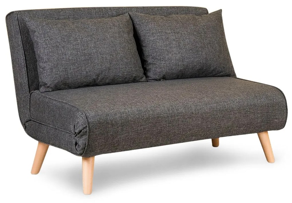 Pohovka futon Fillie (Tmavá sivá). Akcia -17%. Vlastná spoľahlivá doprava až k Vám domov. 1073398