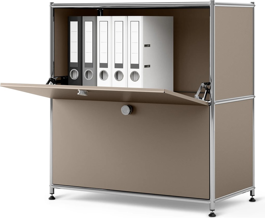 Kovová odkladacia skrinka »CN3« s 2 výklopnými priečinkami