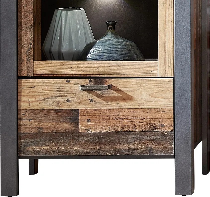 Vysoká vitrína Cardiff, s osvetlením