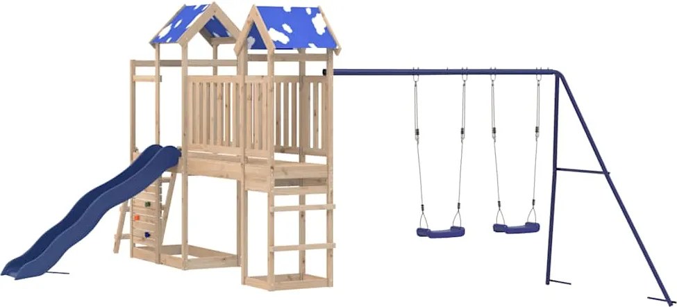 vidaXL Vonkajšia súprava na hranie masívna borovica