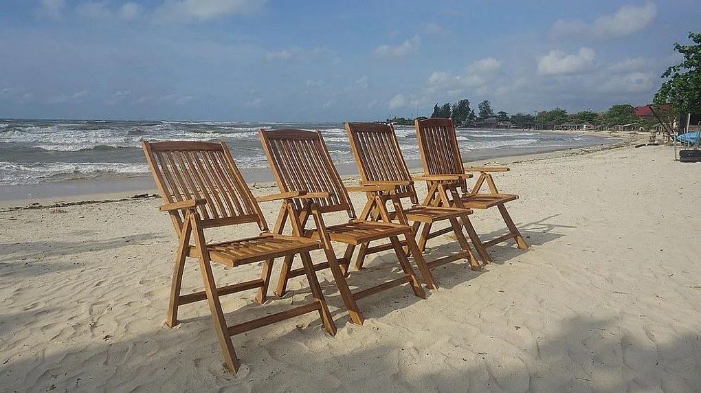 Záhradné polohovateľné kreslo RIVIERA (teak)