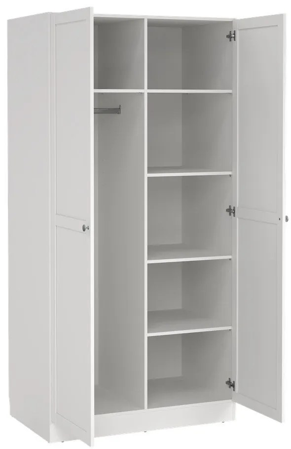 Biela šatníková skriňa 99x200x62 cm Billund – Tvilum