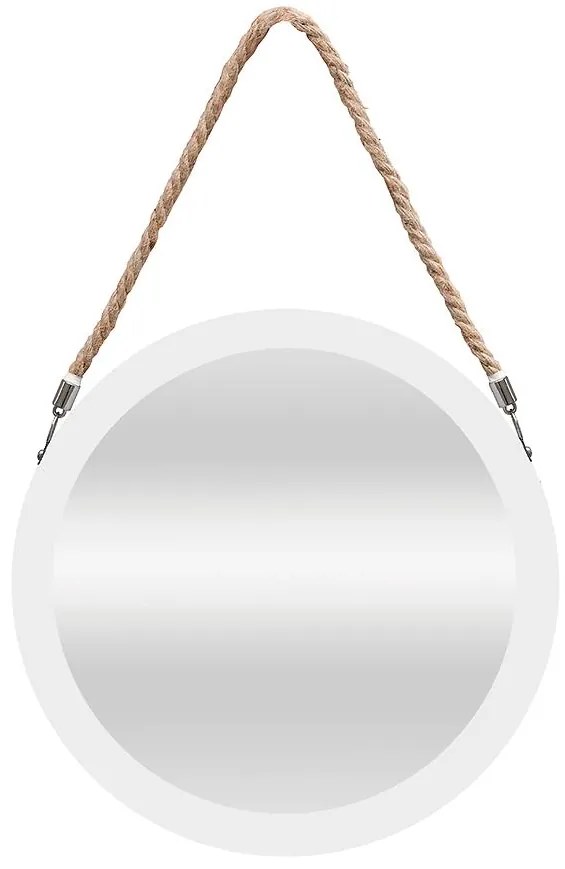 Okrúhle zrkadlo na šnúrke FI25,5 biele