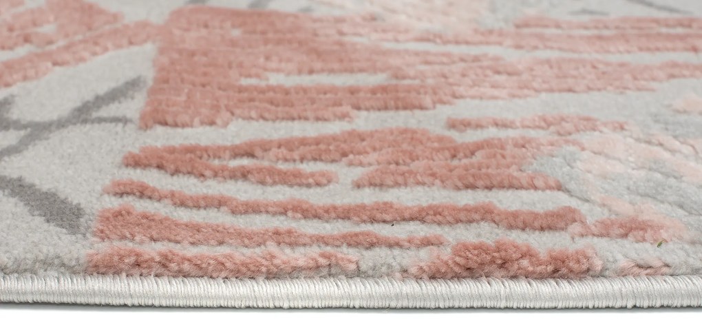 Koberec E464A LIGHT GRAY/DARK PINK ASTHANE Veľkosť: 300x400cm