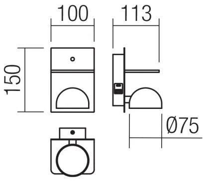 Redo 01-3491 - LED Nástenné bodové svietidlo SEIBI LED/7W/230V USB CRI 90 biela
