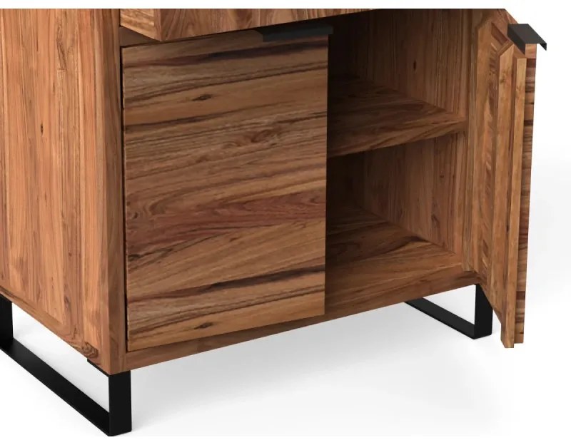 furniture-nabytek.cz - Masívna komoda Sydney z akácie, lakovaná, hnedá