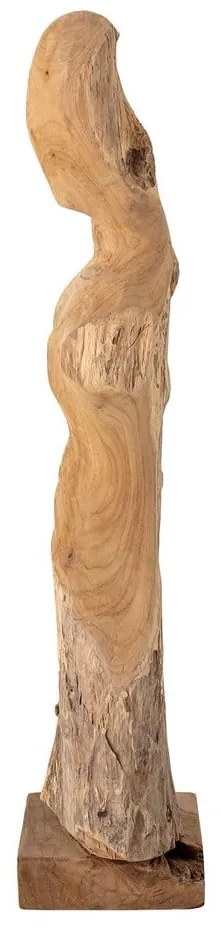 Socha z týkového dreva Bloomingville Lenoa, výška 70 cm