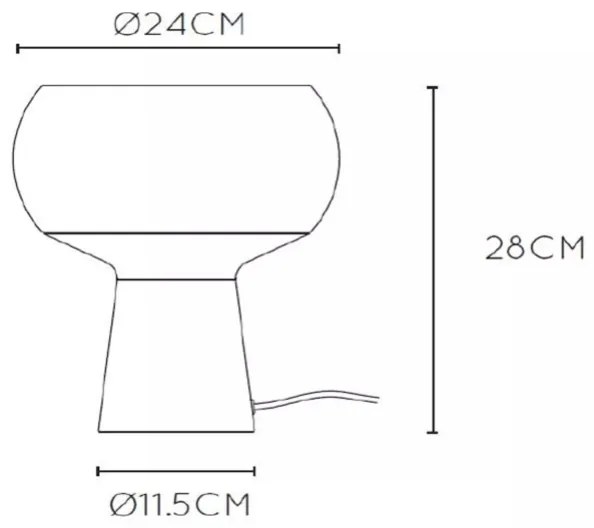 Lucide 05540/01/30 - Stolná lampa FARRIS 1xE27/25W/230V čierna
