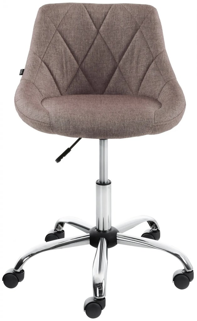 Design-Shop Pracovná stolička Lazio - látka - Sivo hnedá (Taupe)