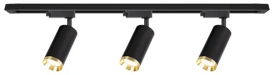 Bodové svietidlo v lištovom systéme MICA 3xGU10/10W/230V čierna/zlatá