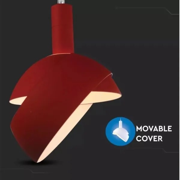 Luster na lanku 1xE14/60W/230V červená