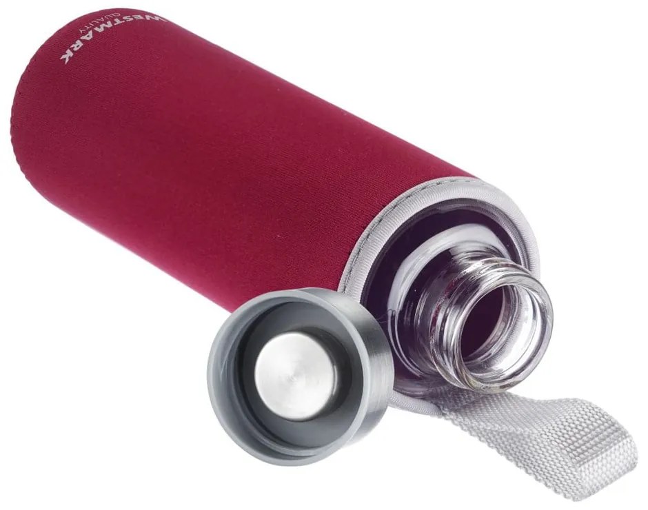 Červená cestovná antikoro-silikónová fľaša 550 ml Viva – Westmark