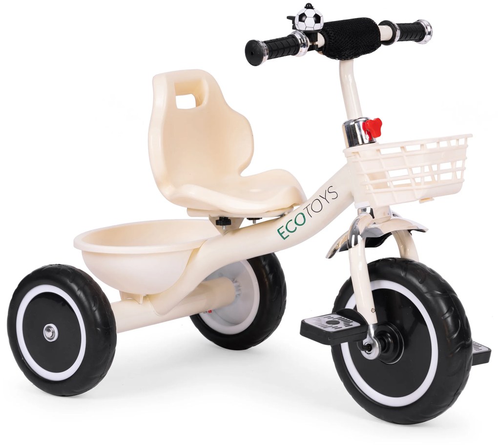 Trojkolka s košíkom a zvončekom ECOTOYS