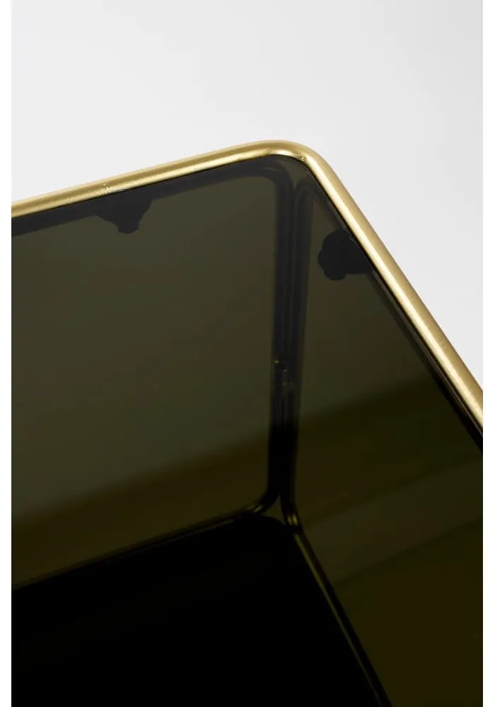 Čierna/v zlatej farbe kovová knižnica 80x89x35 cm Liah – White Label