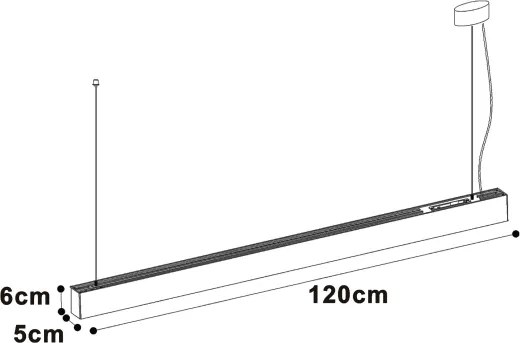Top Light - LED Stropné prisadené závesné svietidlo HORIZON LED/40W/230V biela