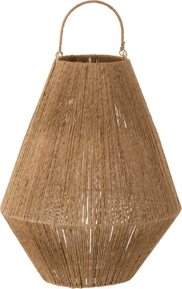 Jutová lampáš v prírodnom prevedení Dantya - Ø 37,5 * 48 cm