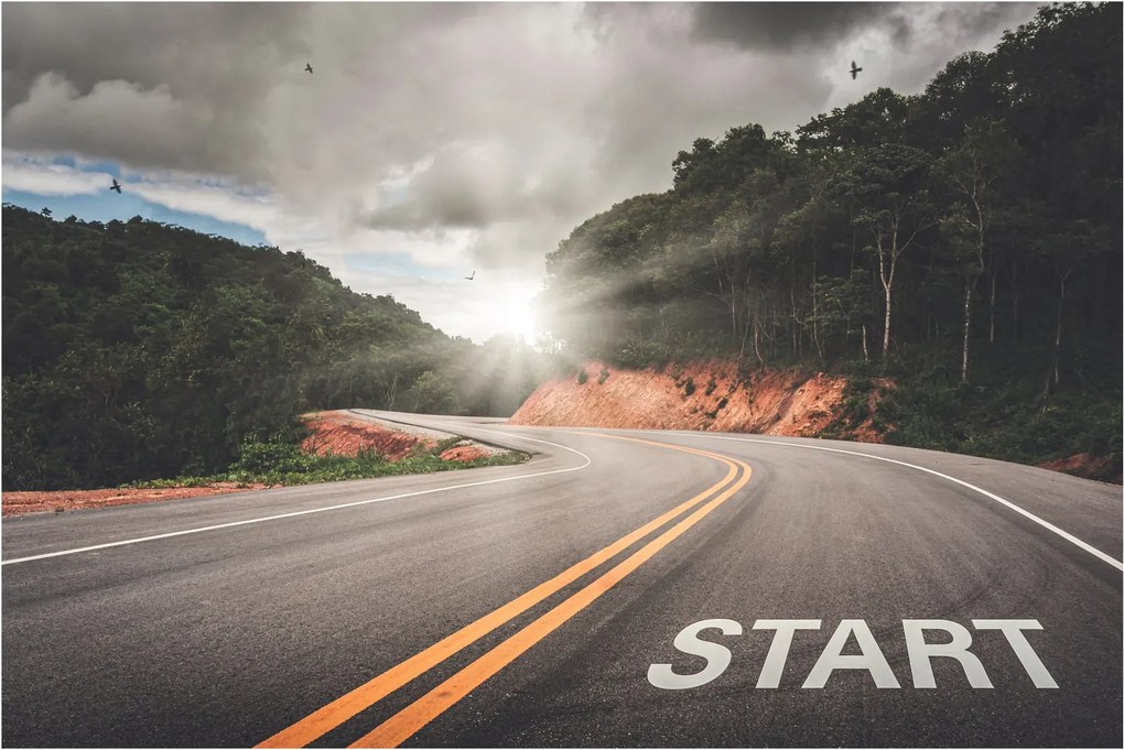 Obraz - Cesta štart (90x60 cm)