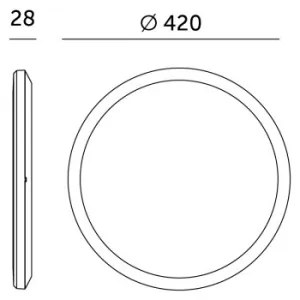 LED kúpeľňové stropné svietidlo NIVERA LED/32W/230V IP54 pr. 42 cm biele