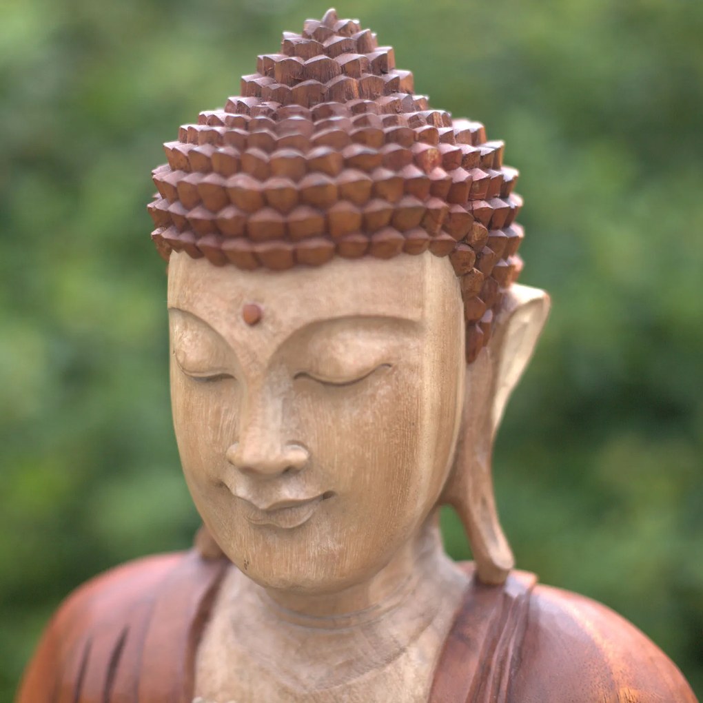 Ručne vyrezávaná socha Buddhu - Modliaci Buddha 30cm