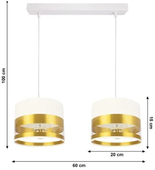 Luster na lanku MILO 2xE27/60W/230V zlatá